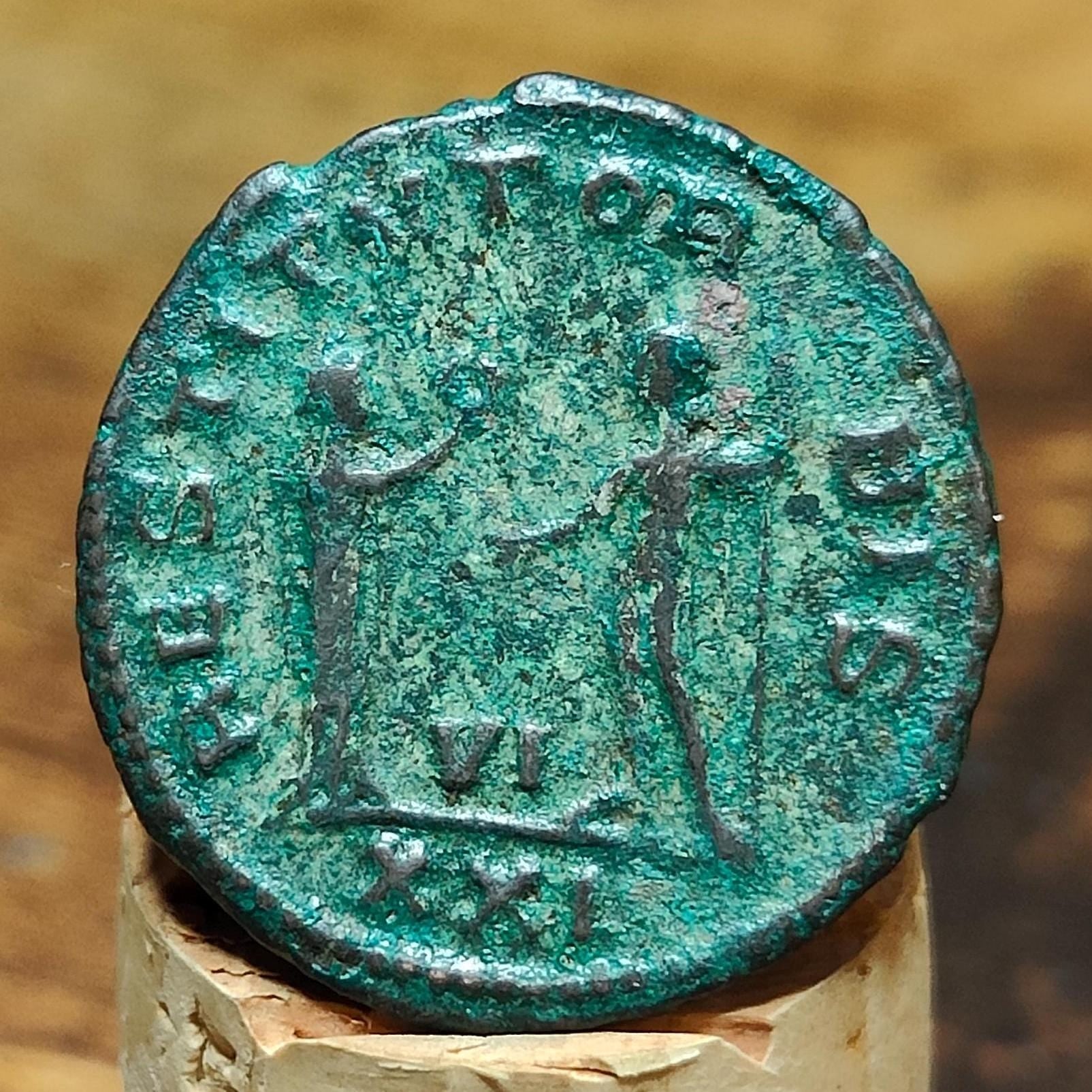 Aurelian Silver Antoninianus, very fine ancient roman double denarius coin with god reverse - VPUKcoins