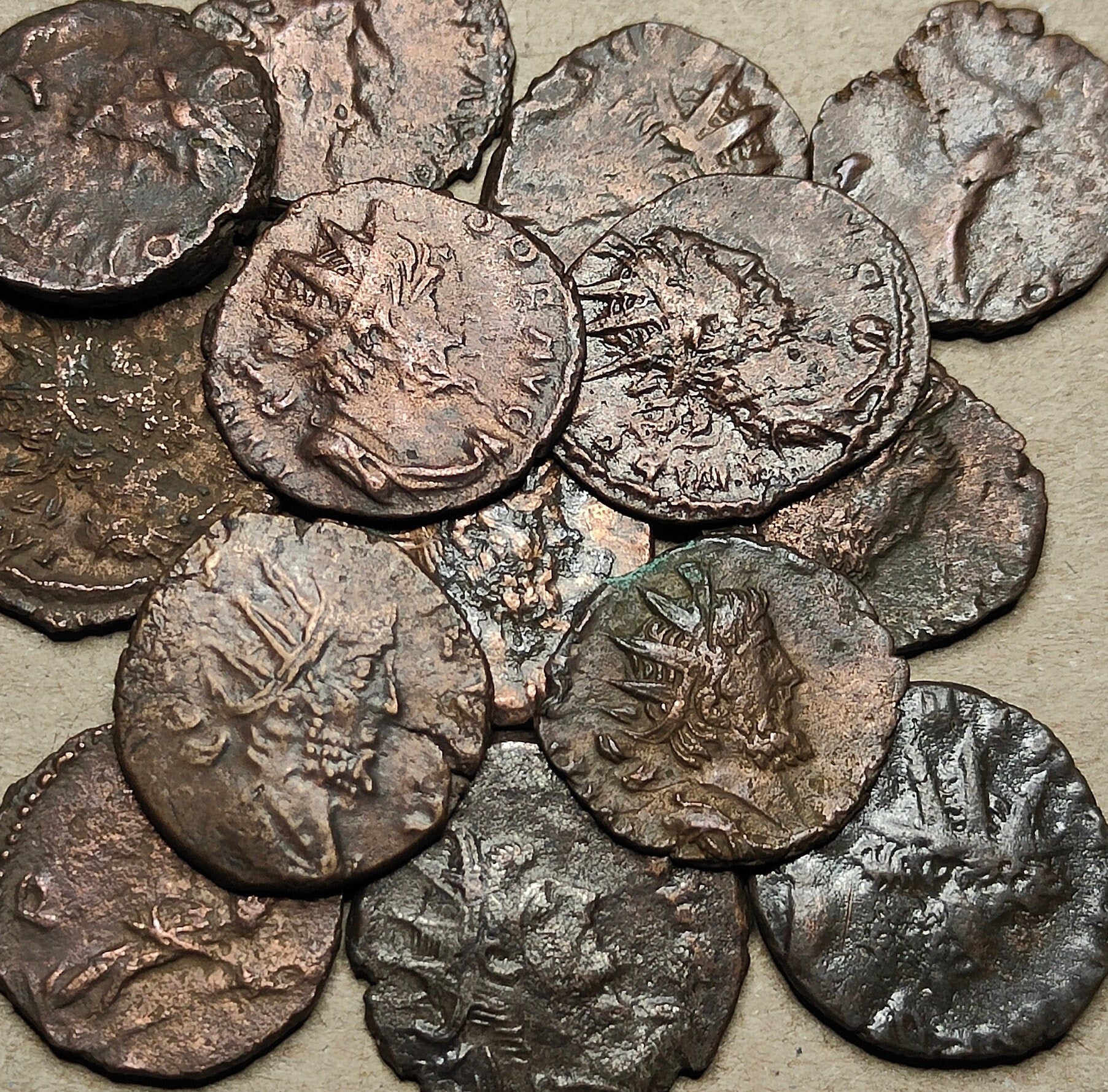 Barbarous Radiate Roman coins AE3, 3rd century ancient Antoninianus - VPUKcoins