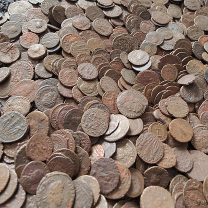 Bulk Lot of 5+ Roman coins, ancient Bronze Nummus from the Constantine era - VPUKcoins