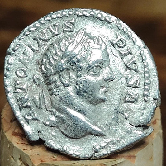 Caracalla Silver Denarius with Mars reverse, 198- 217 AD, Ancient roman coin - VPUKcoins