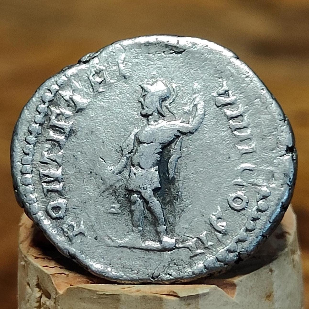 Caracalla Silver Denarius with Mars reverse, Ancient roman coin - VPUKcoins