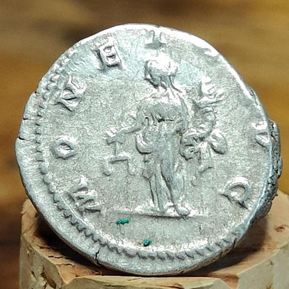 Caracalla Silver Denarius with Moneta reverse, Ancient roman coin - VPUKcoins