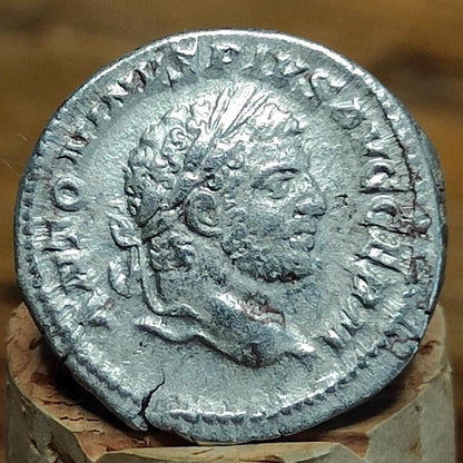 Caracalla Silver Denarius with Pax reverse, Ancient roman coin - VPUKcoins