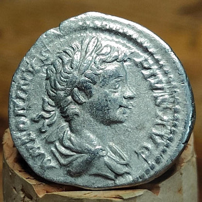 Caracalla Silver Denarius with Trophy reverse, Ancient roman coin - VPUKcoins