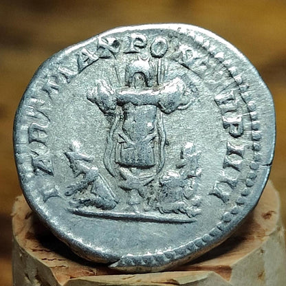 Caracalla Silver Denarius with Trophy reverse, Ancient roman coin - VPUKcoins