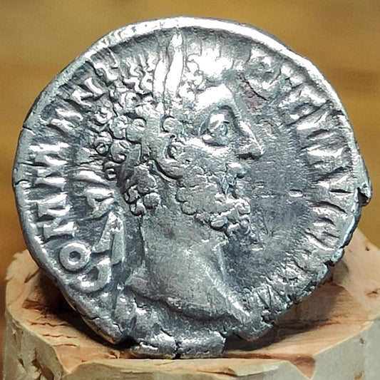 Commodus Silver Denarius with Hilaritas reverse, Ancient roman coin - VPUKcoins
