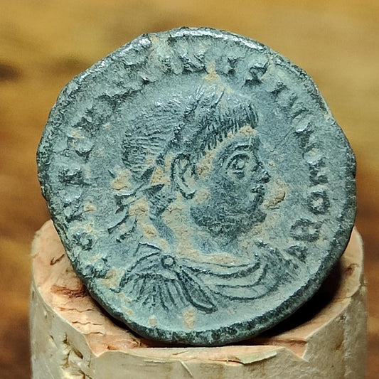 Constantine II coin, high grade ancient roman Nummus with camp gate reverse - VPUKcoins