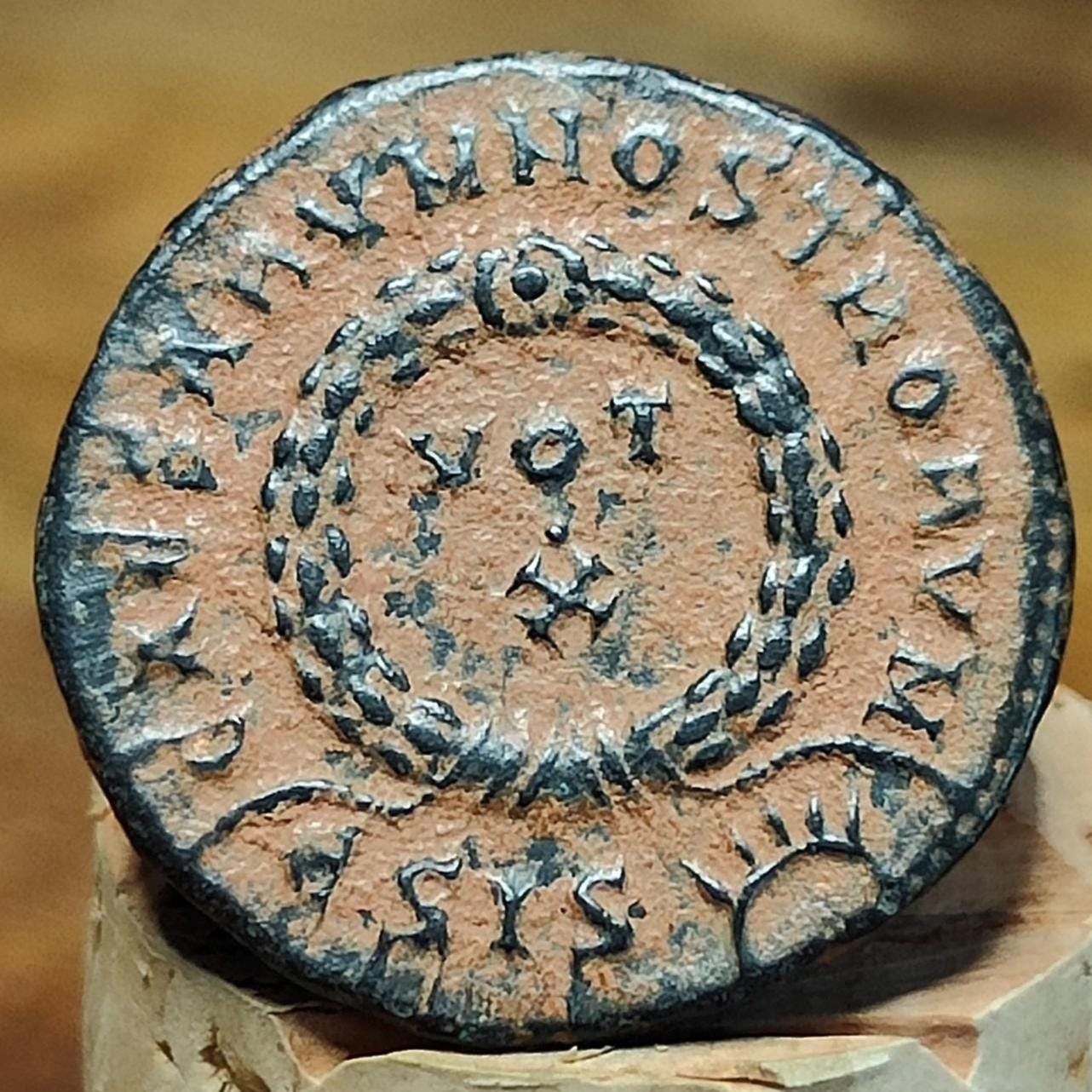 Constantine II coin with votive reverse, high grade ancient roman Nummus - VPUKcoins