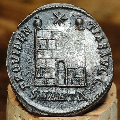 Constantine the great Roman coin with camp gate reverse, 4th century ancient nummus AE3 - VPUKcoins