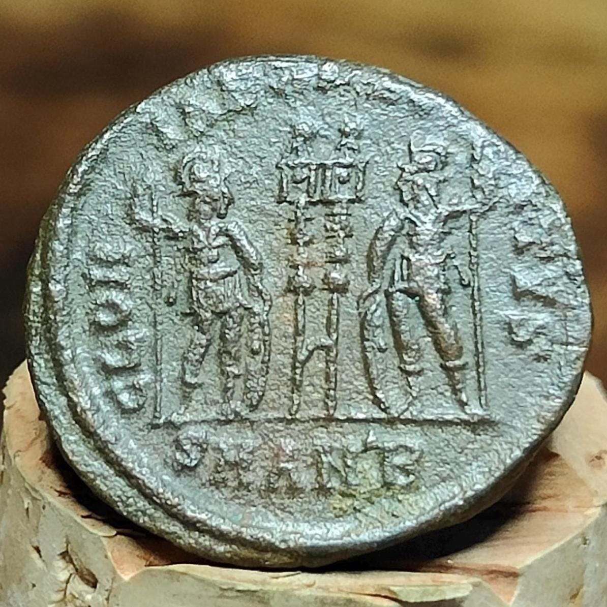 Constantine the great Roman coin with soldiers reverse, 4th century ancient nummus AE3 - VPUKcoins