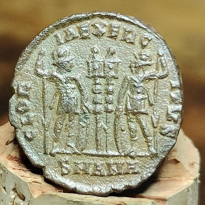 Constantine the great Roman coin with soldiers reverse, 4th century ancient nummus AE3 - VPUKcoins
