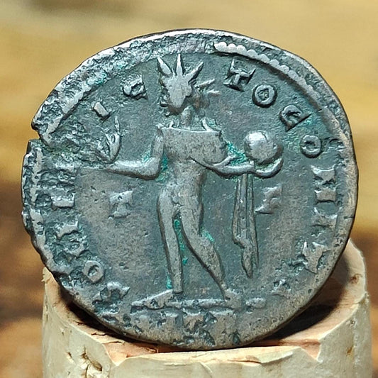 Constantine the great Roman coin with sun god reverse, 4th century ancient nummus AE3 - VPUKcoins