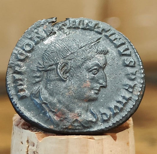 Constantine the great Roman coin with sun god reverse, 4th century ancient nummus AE3 - VPUKcoins