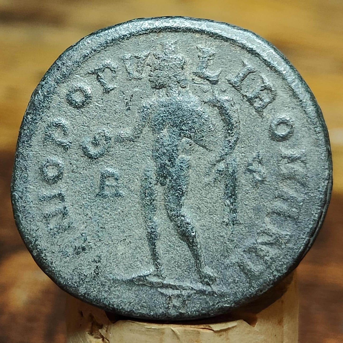Constantius I Roman coin with god Genius reverse, 3rd century ancient follis AE1 - VPUKcoins