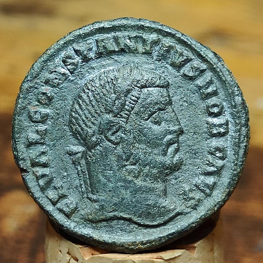Constantius I Roman coin with god Genius reverse, 3rd century ancient follis AE1 - VPUKcoins