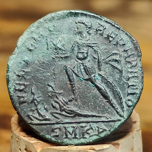 Constantius II Centenionalis with captives reverse, high grade ancient Roman coin - VPUKcoins