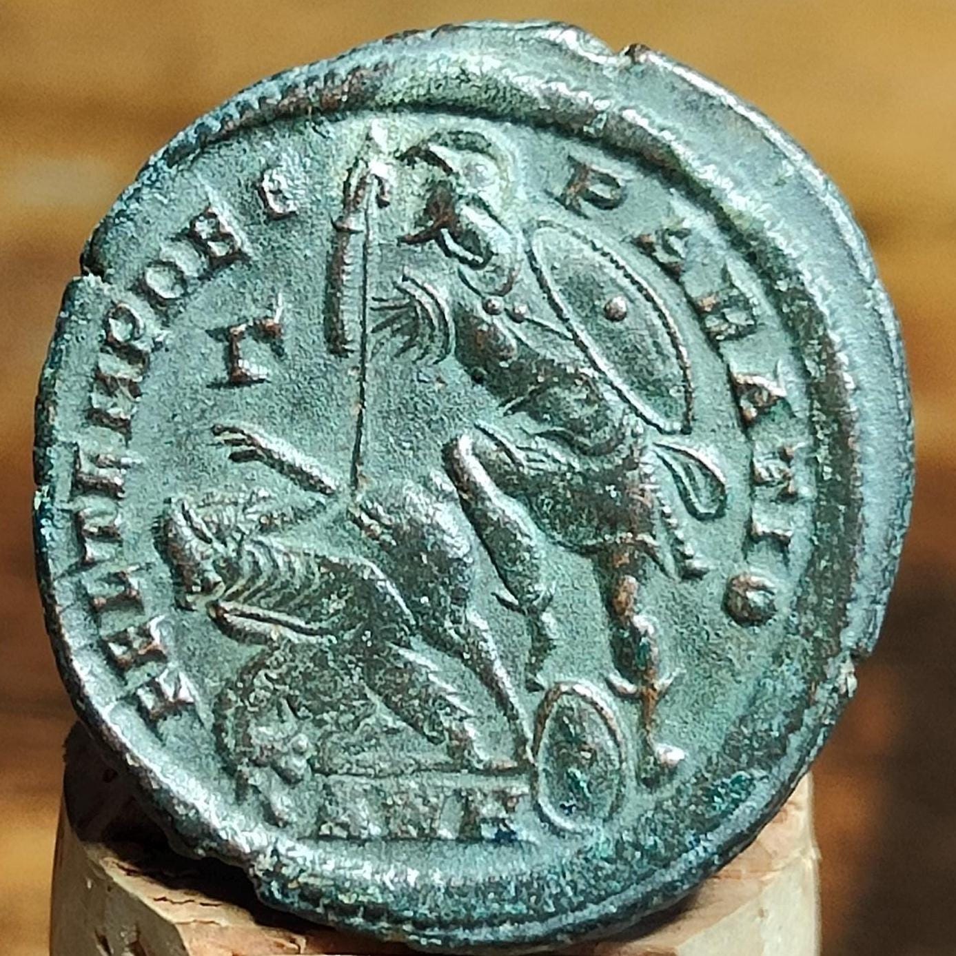 Constantius II Maiorina with fallen horseman reverse, high grade ancient Roman coin - VPUKcoins