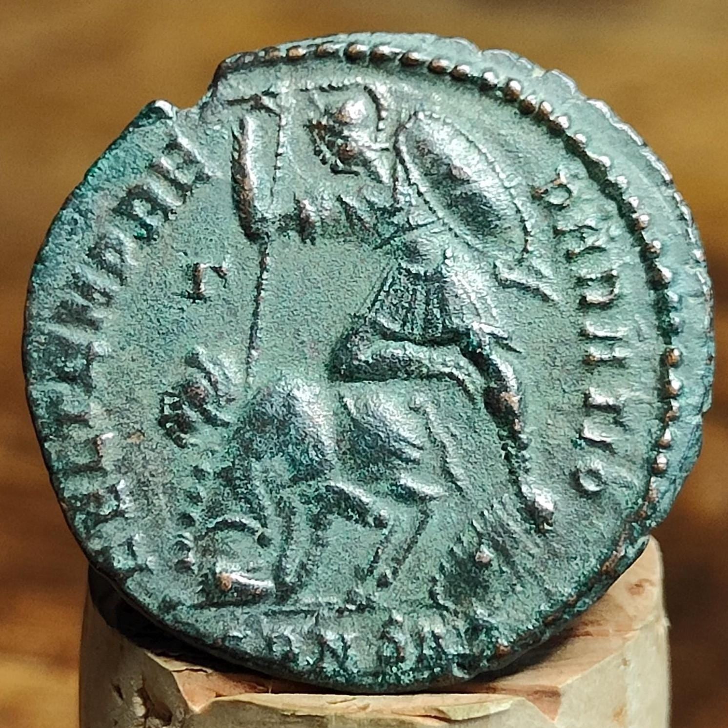 Constantius II Maiorina with fallen horseman reverse, high grade ancient Roman coin - VPUKcoins