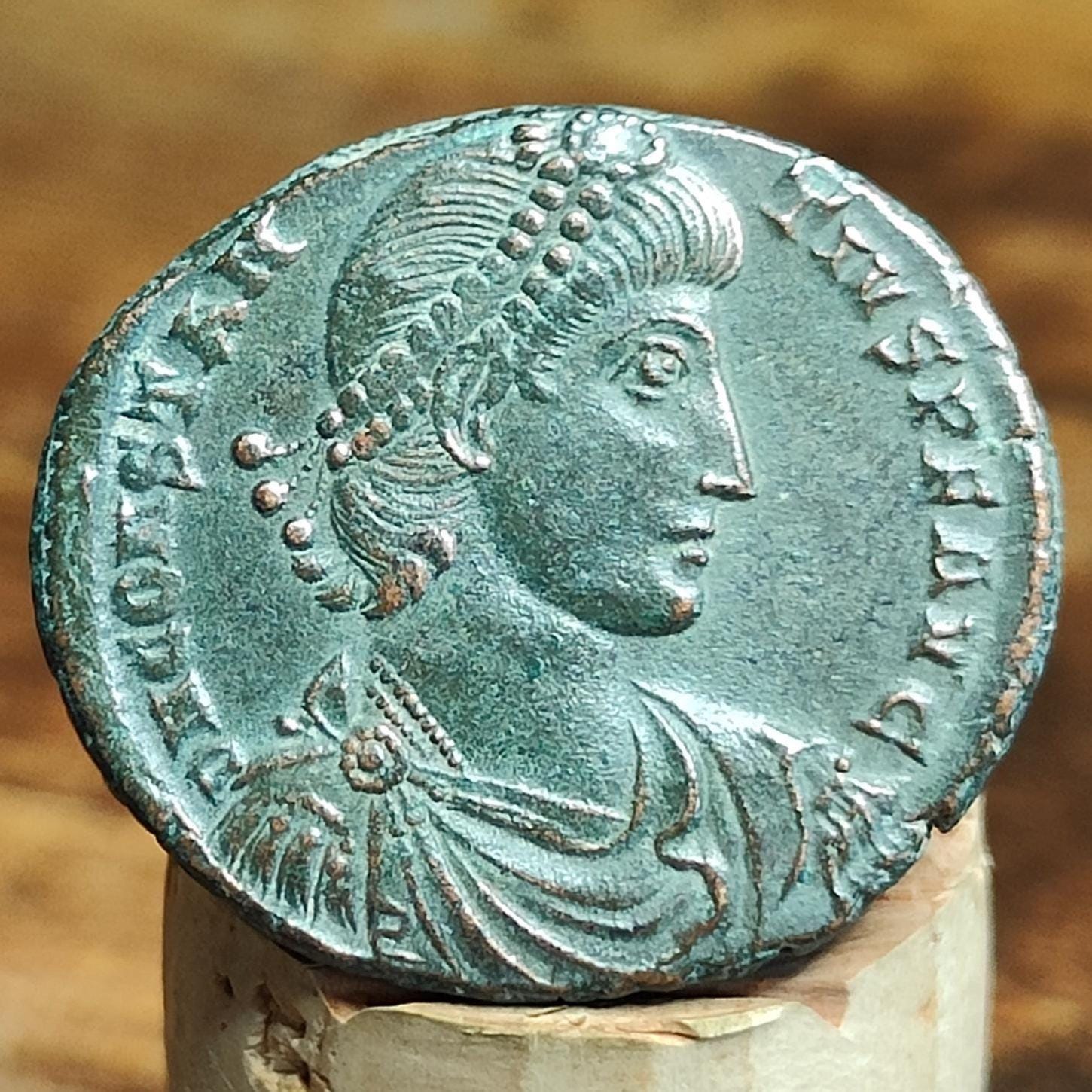 Constantius II Maiorina with fallen horseman reverse, high grade ancient Roman coin - VPUKcoins