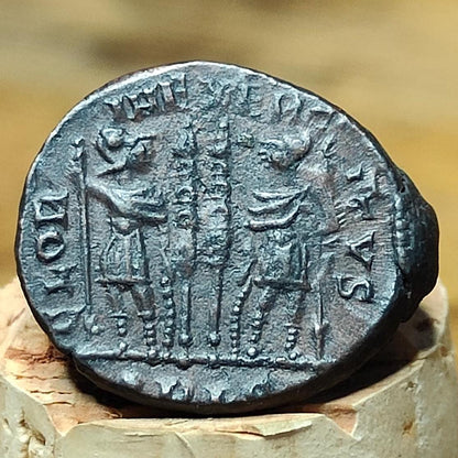Constantius II Roman coin, high grade ancient Nummus with Soldiers reverse - VPUKcoins