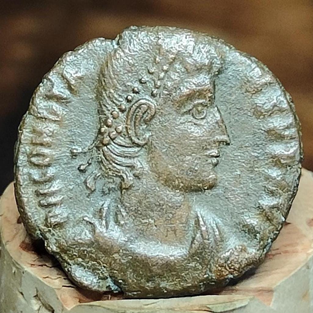 Constantius II Roman coin with Phoenix reverse, 337-361AD ancient Nummus - VPUKcoins