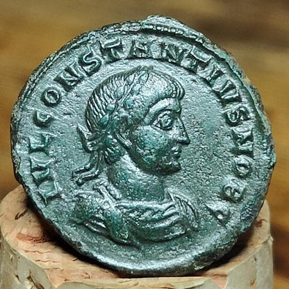 Constantius II Roman coin with votive wreath reverse, AE3 ancient Nummus - VPUKcoins