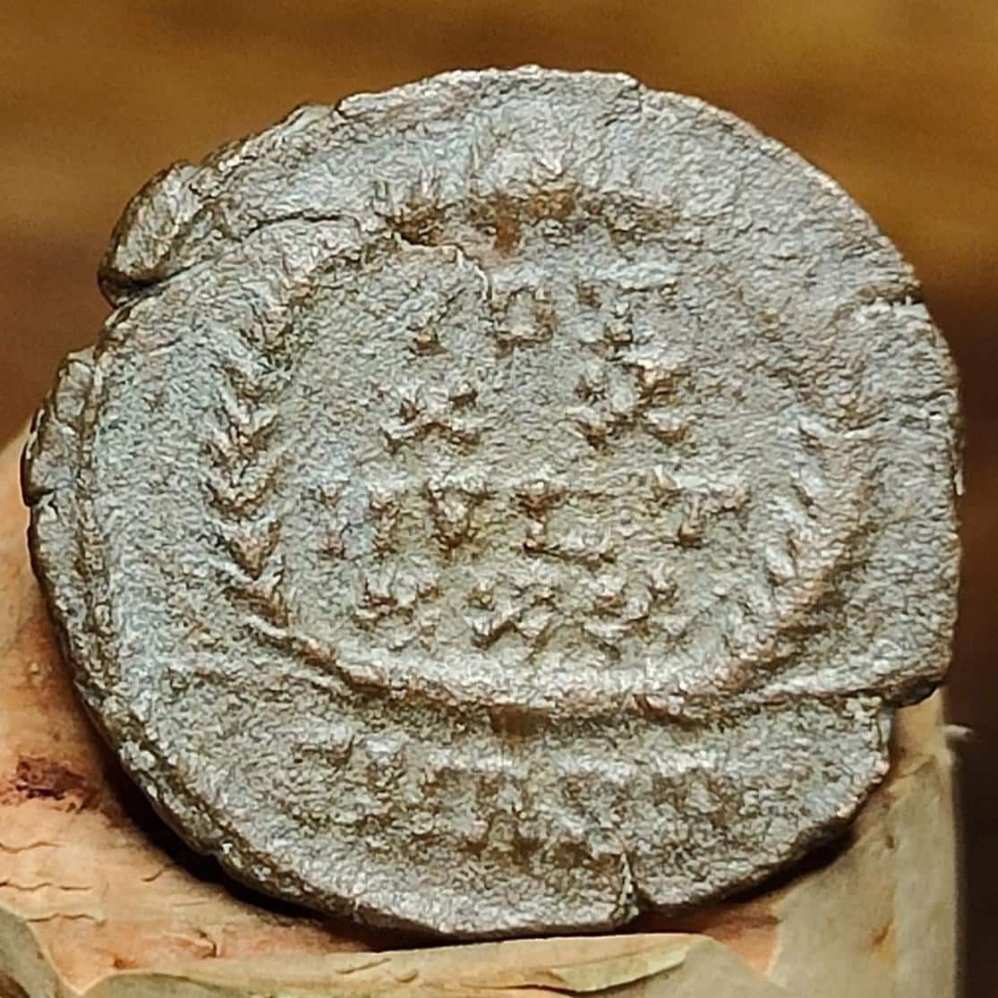 Constantius II Roman coin with votive wreath reverse, high grade ancient Nummus - VPUKcoins