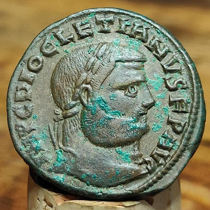 Diocletian Roman coin with god Genius reverse, ancient Follis - VPUKcoins