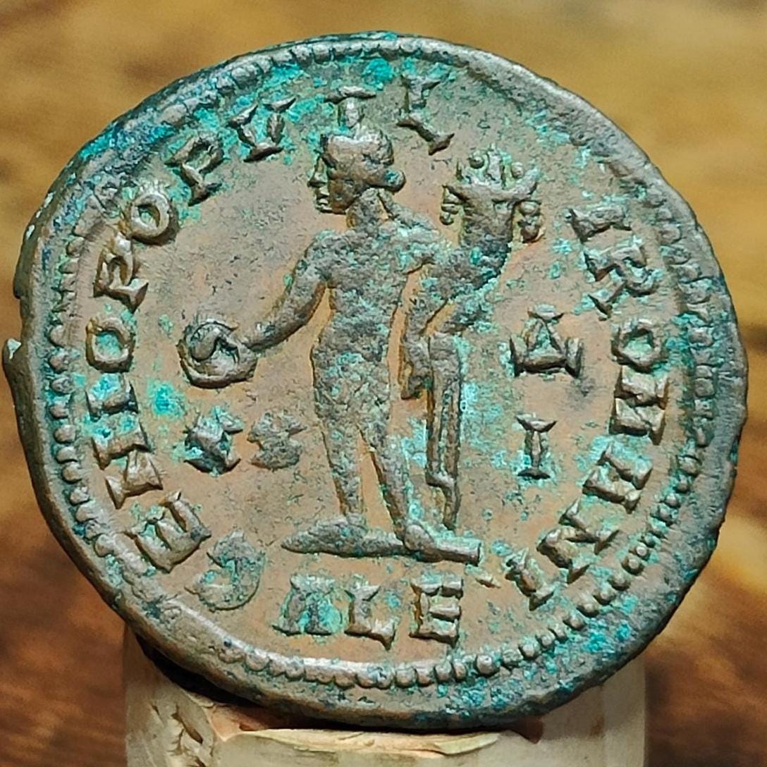Diocletian Roman coin with god Genius reverse, ancient Follis - VPUKcoins
