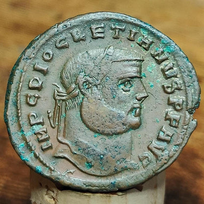 Diocletian Roman coin with god Genius reverse, ancient Follis - VPUKcoins