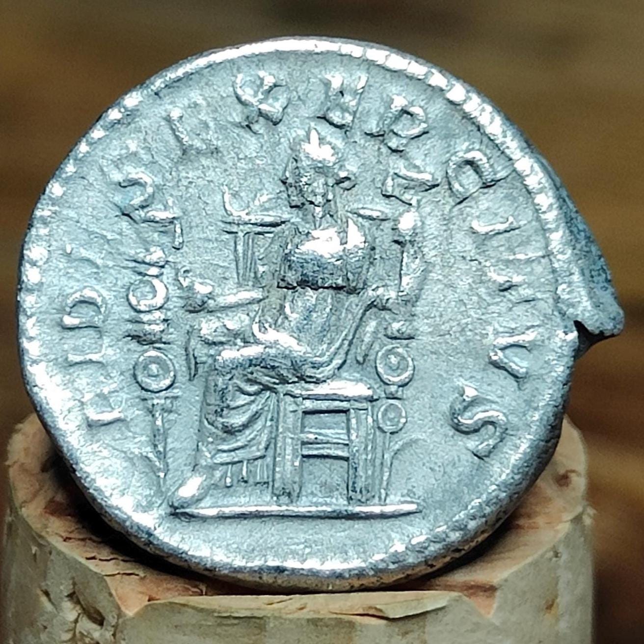 Elagabalus Silver Denarius with Fides reverse, Ancient roman coin - VPUKcoins