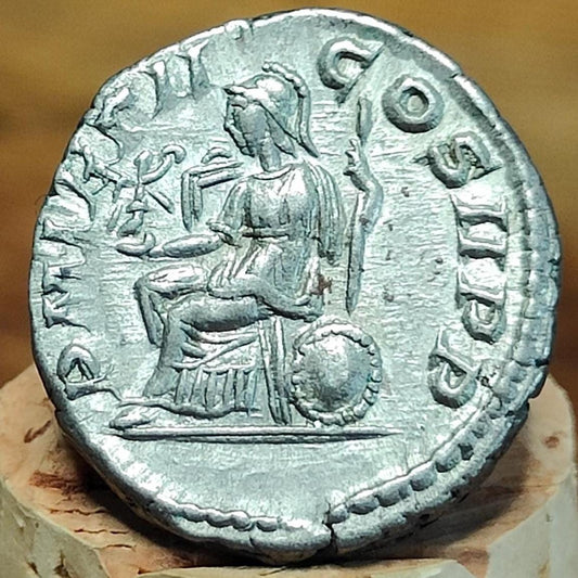 Elagabalus Silver Denarius with Roma reverse, Ancient roman coin - VPUKcoins