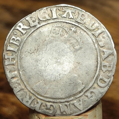 Elizabeth I Tudor hammered silver Shilling coin - VPUKcoins