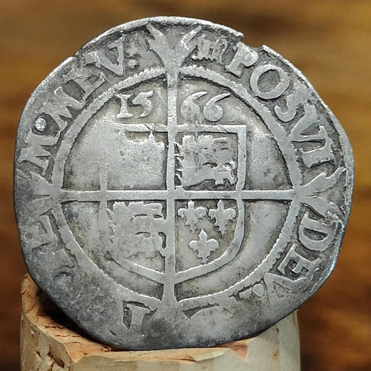 Elizabeth I Tudor hammered silver six pence dated 1566 - VPUKcoins