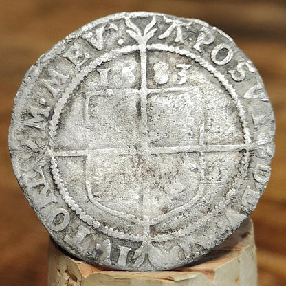 Elizabeth I Tudor hammered silver six pence dated 1583 - VPUKcoins