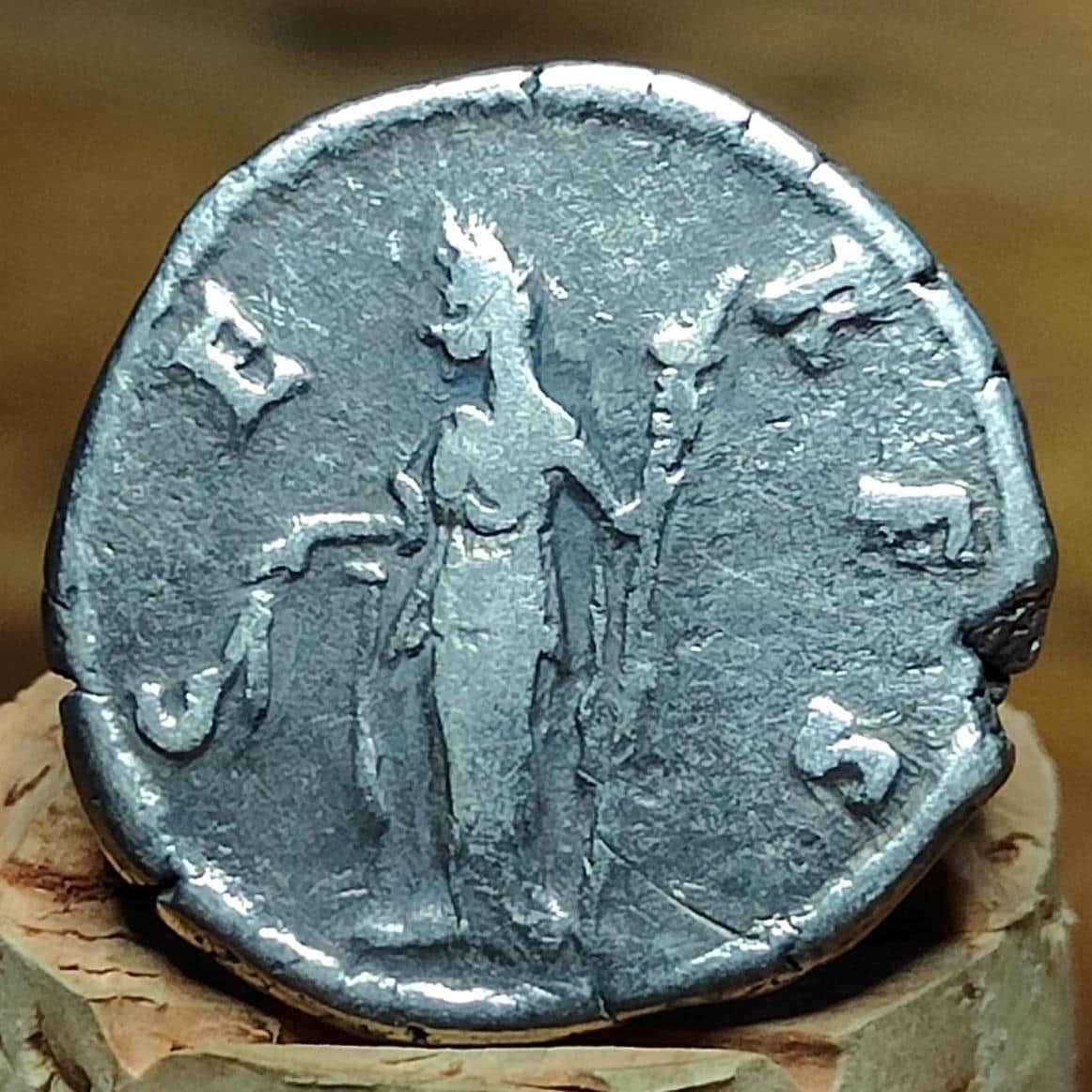 Faustina I Silver Denarius with Ceres reverse, Ancient roman coin - VPUKcoins