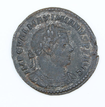 Galerius Maximianus Roman coin, high grade ancient Follis with god Genius reverse - VPUKcoins