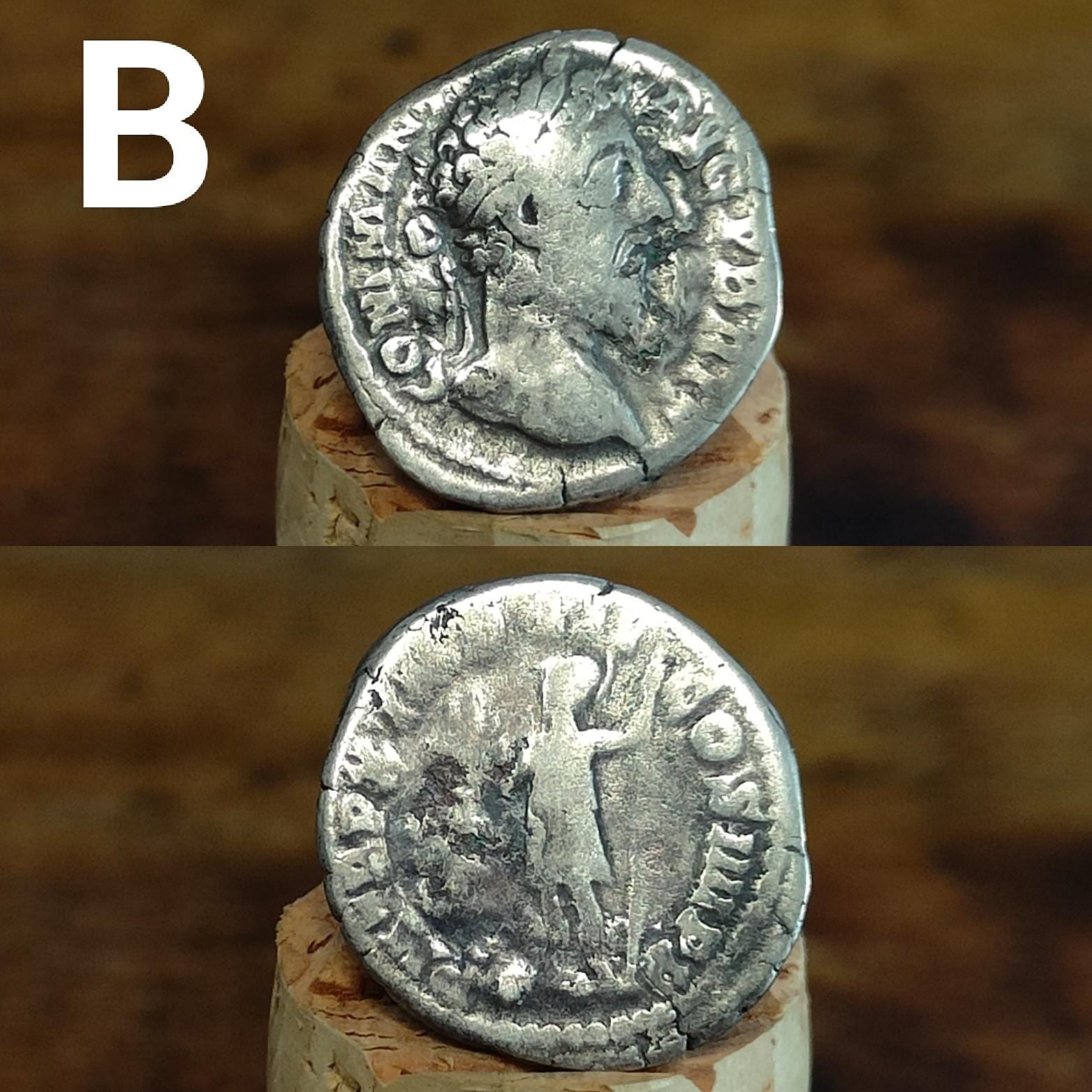 Genuine Roman silver Denarii from the 2nd century, ancient coins - VPUKcoins