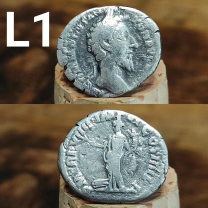 Genuine Roman silver Denarii from the 2nd century, ancient coins - VPUKcoins