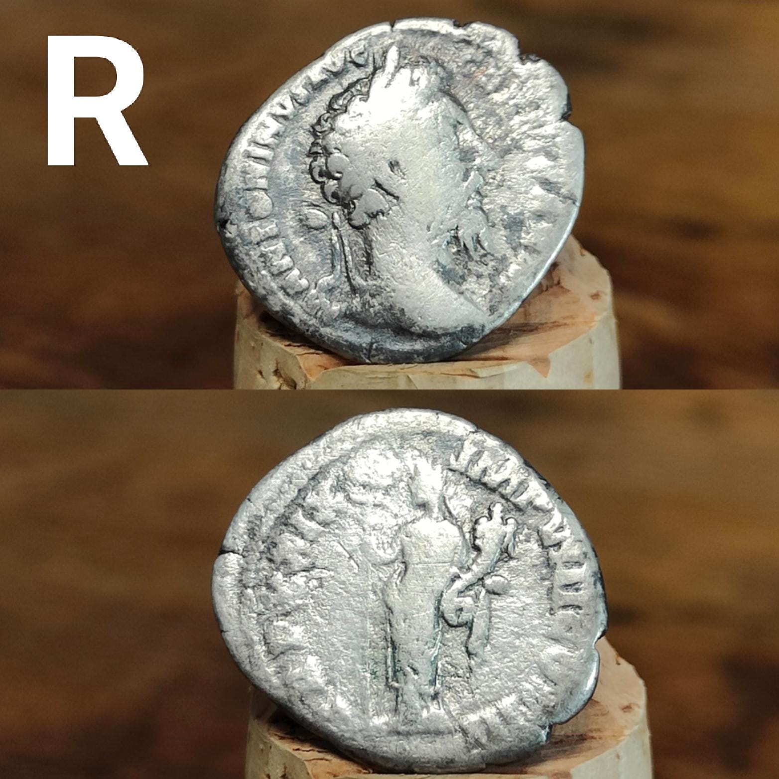 Genuine Roman silver Denarii from the 2nd century, ancient coins - VPUKcoins