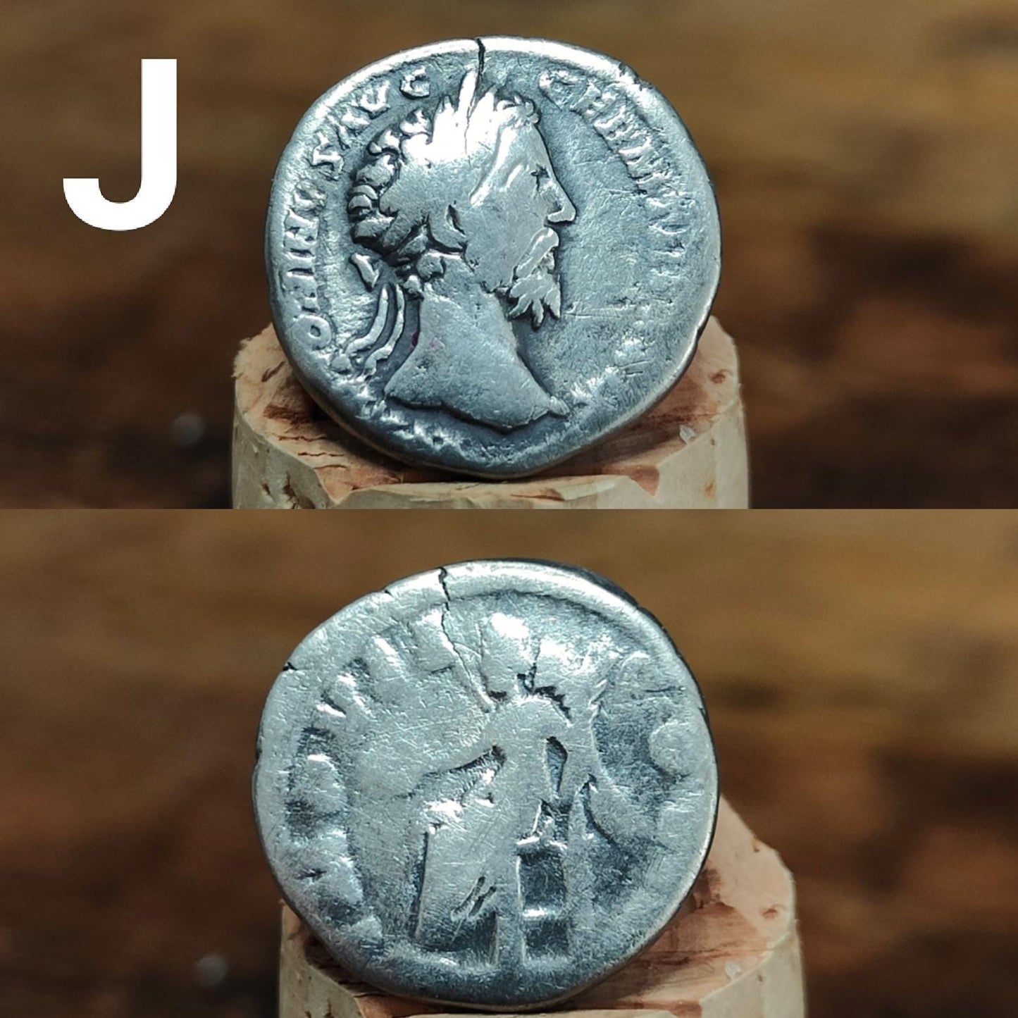 Genuine Roman silver Denarii from the 2nd century, ancient coins - VPUKcoins