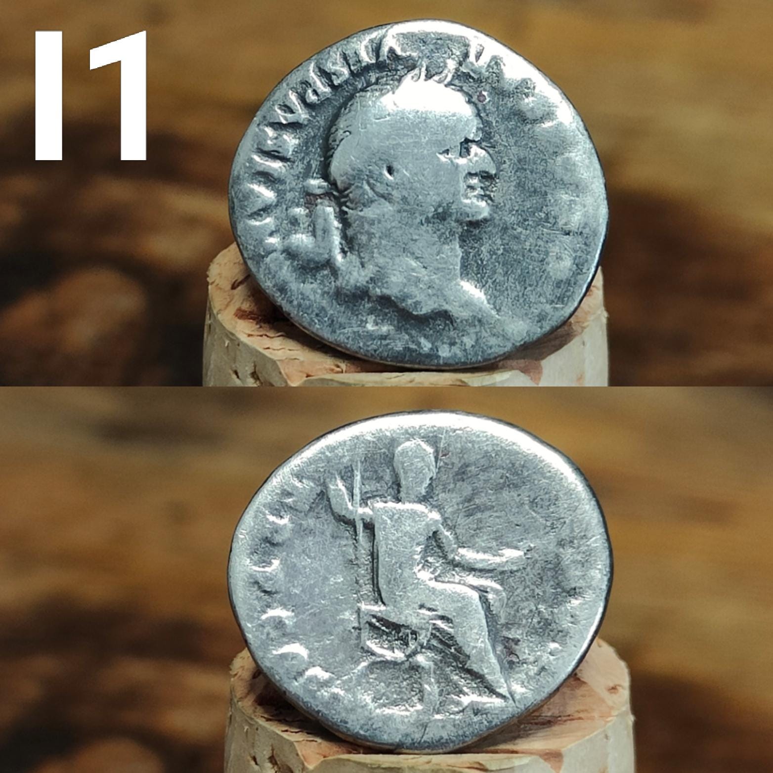 Genuine Roman silver Denarii from the 2nd century, ancient coins - VPUKcoins