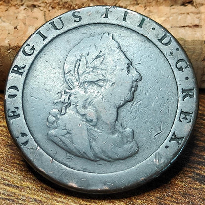 George III Cartwheel Penny, dated 1797 - Georgian/ US colonial coin - VPUKcoins