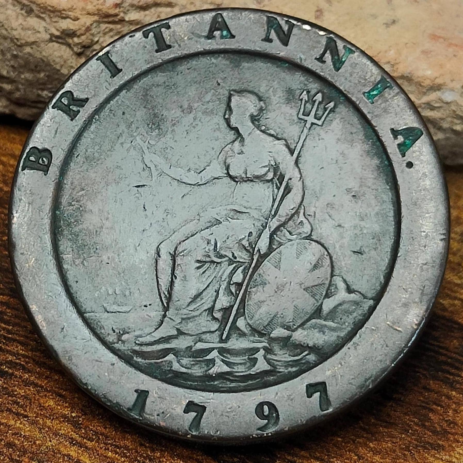 George III Cartwheel two pence, dated 1797 - Georgian/ US colonial coin - VPUKcoins