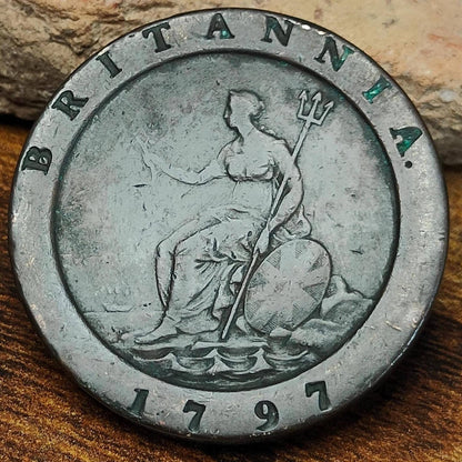 George III Cartwheel two pence, dated 1797 - Georgian/ US colonial coin - VPUKcoins