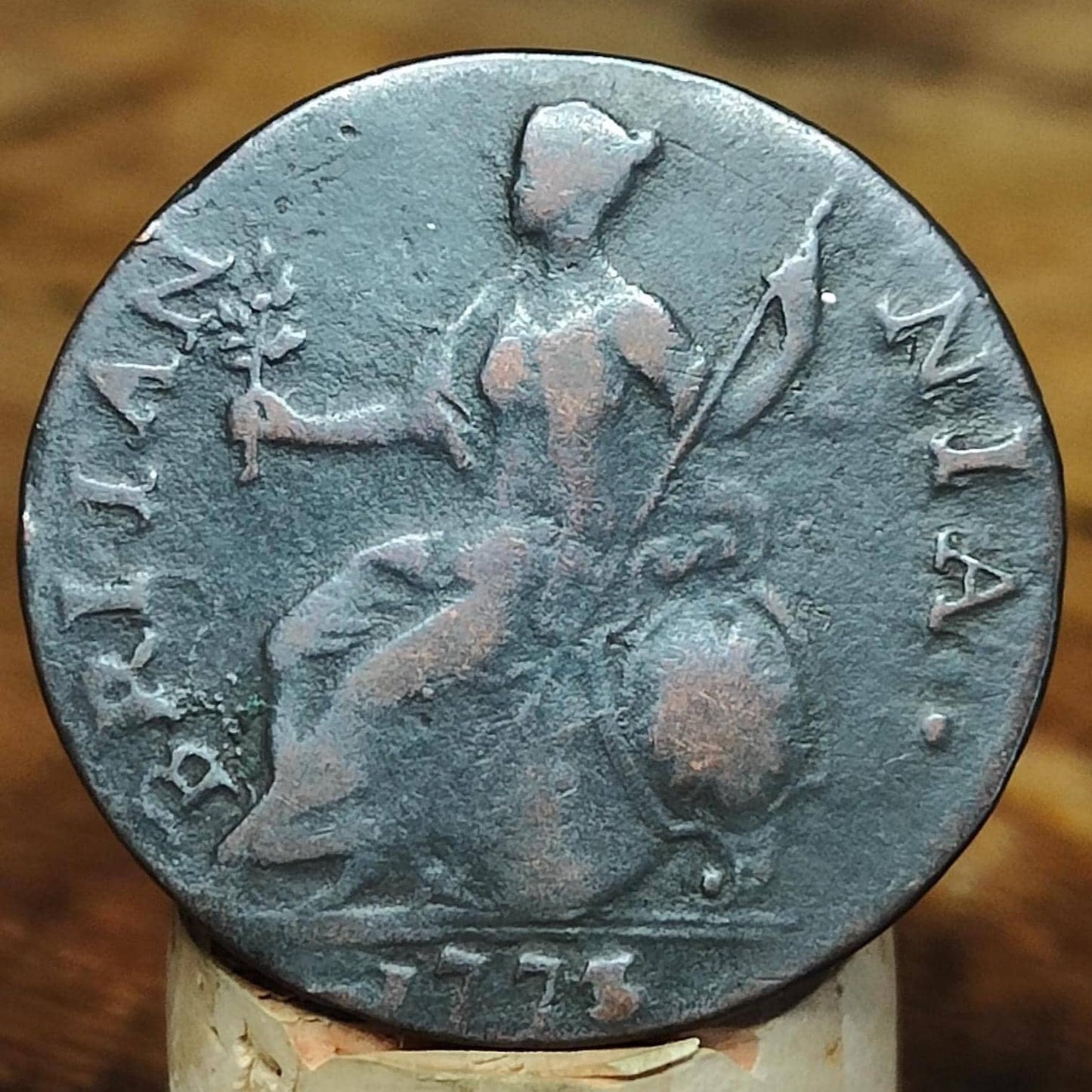George III half Penny, dated 1773 - Georgian/ US colonial coin - VPUKcoins