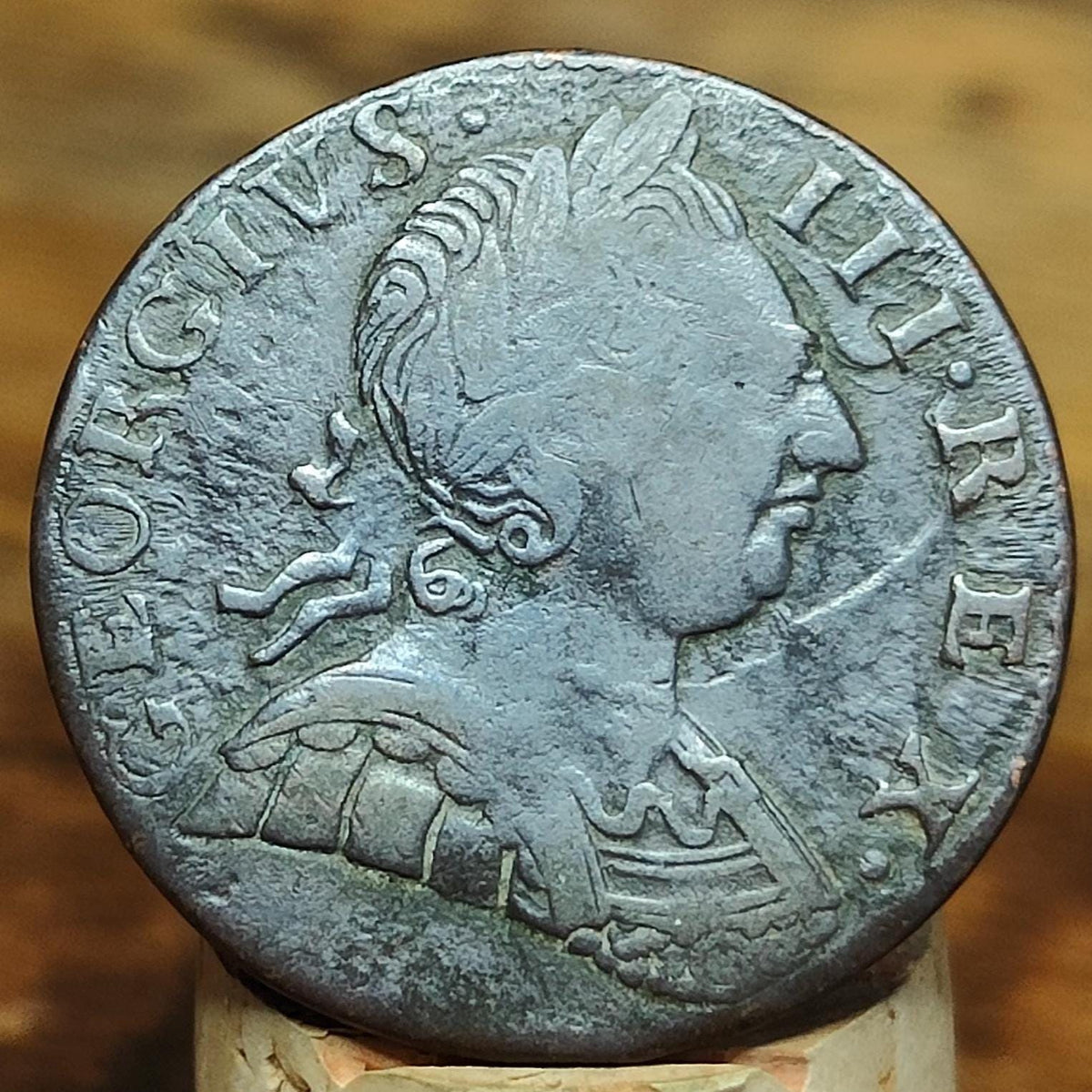 George III half Penny, dated 1774 - Georgian/ US colonial coin - VPUKcoins