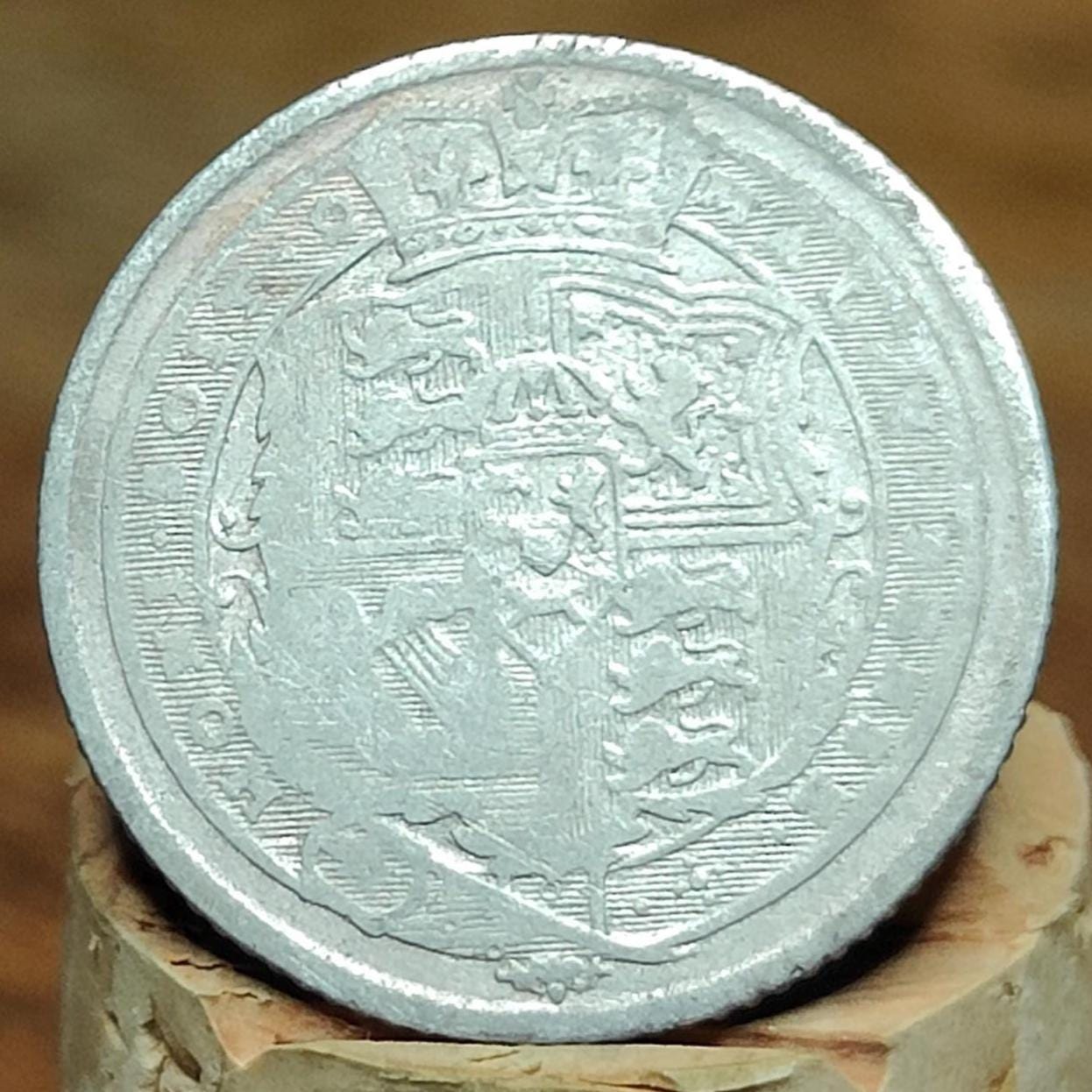 George III silver sixpence dated 1817 - Georgian coin, Napoleonic war - VPUKcoins