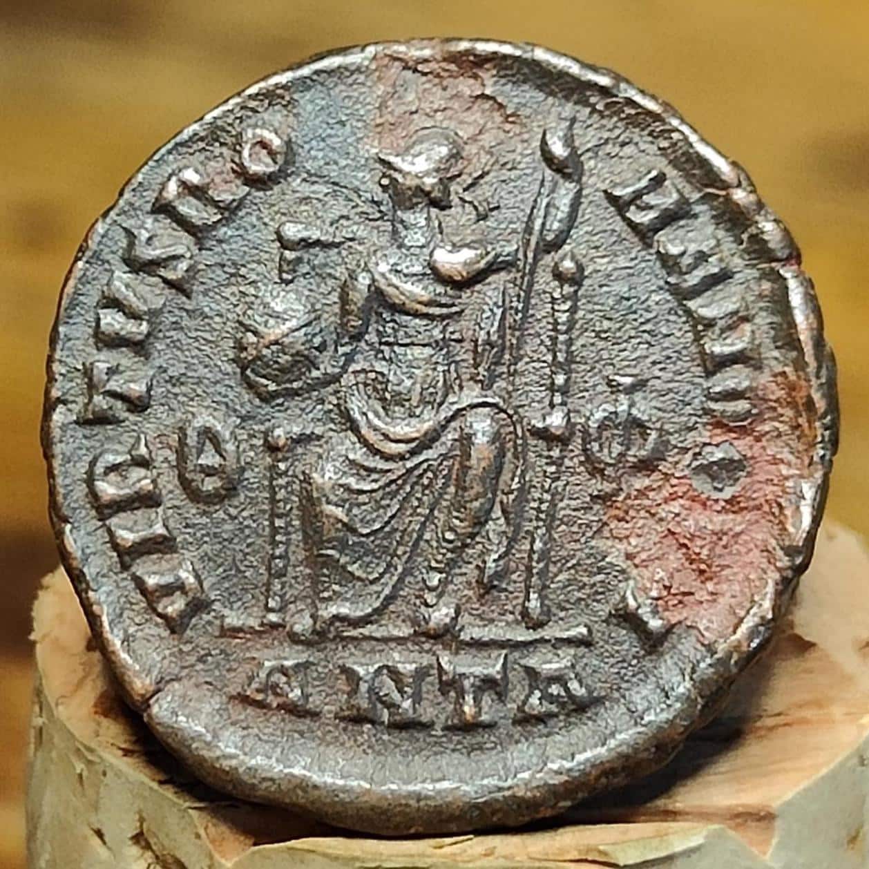 Gratian coin with Roma reverse, high grade ancient Roman nummus - VPUKcoins