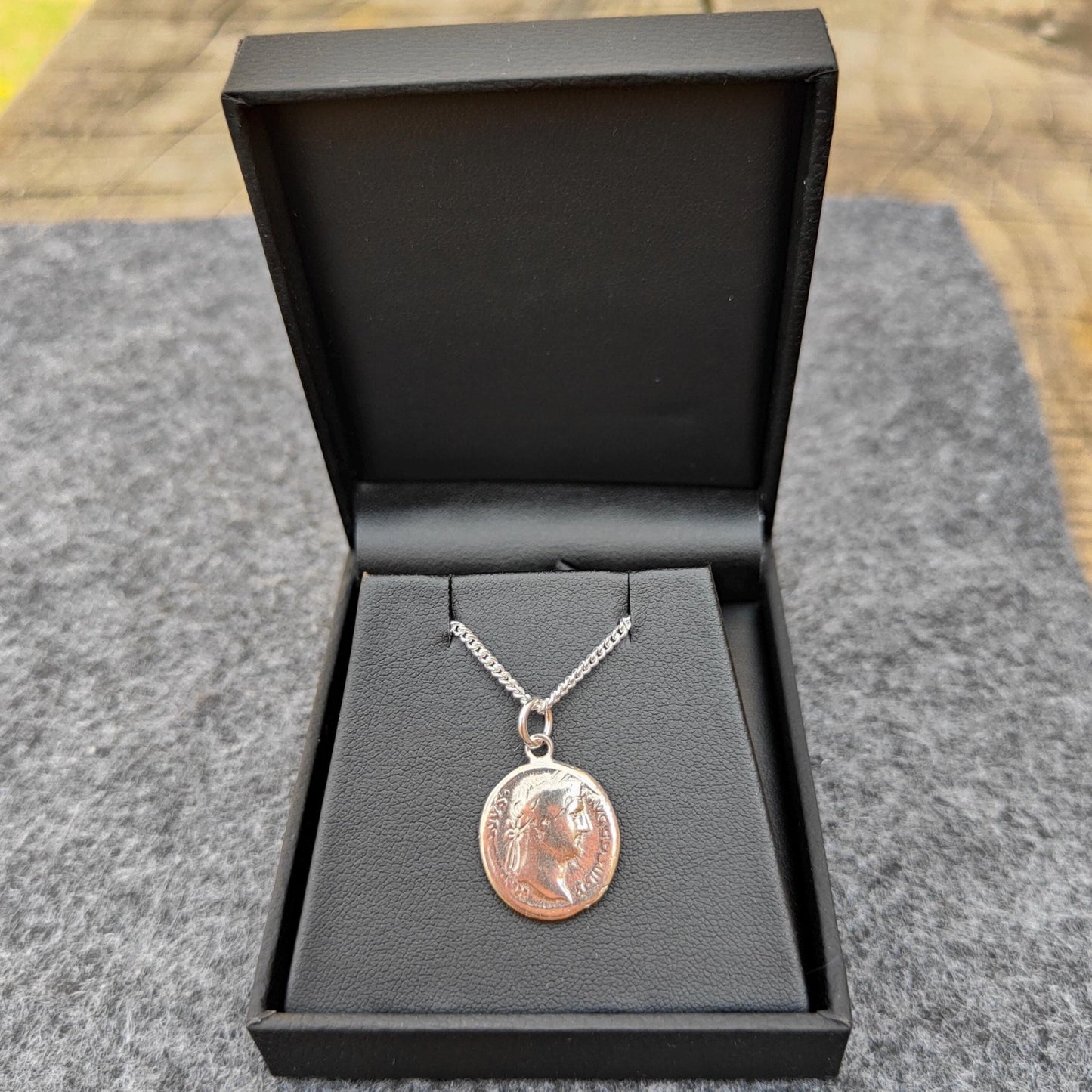 Hadrian Silver Denarius pendant and chain, ancient necklace - VPUKcoins